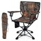 Portable 360 Swivel Hunting Chair with Cup Holder and Storage Pockets